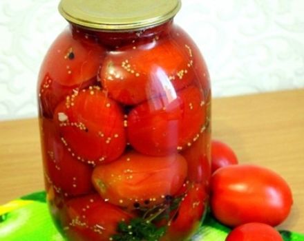 Rezepte zum Einlegen von Tomaten mit Senfkörnern für den Winter