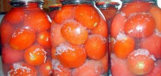 Recept voor het inblikken van tomaten in de sneeuw met knoflook voor de winter