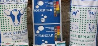 Instruccions d’ús i composició de Kormilak per a vedells, taxes d’alimentació