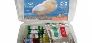 Contents of the first aid kit for chickens and instructions for the use of preparations