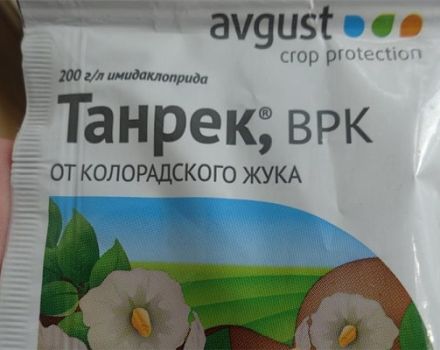 Norādījumi par Tanreka izmantošanu no Kolorādo kartupeļu vaboles, kā pareizi selekcionēt