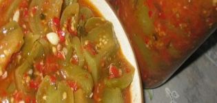 Stapsgewijs recept voor groene tomaten in tomaat voor de winter