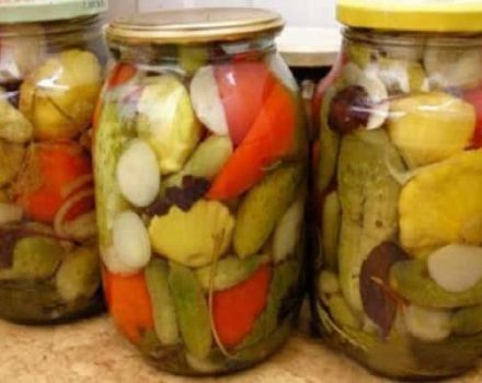 Wie man einen Gemüsegarten in einem Glas mit Tomaten, Kohl, Paprika und Karotten ohne Sterilisation für den Winter kocht