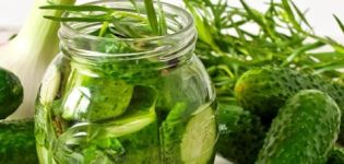 Een eenvoudig recept voor het beitsen van komkommers met dragon voor de winter