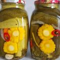 A delicious recipe for making pickled squash with cucumbers for the winter