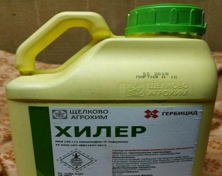 Instructions for use and mechanism of action of the Healer herbicide, consumption rates