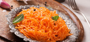 Recipes for marinating carrots in Korean for the winter at home