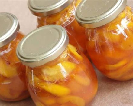 Paprastas persikų uogienės su citrina žiemai gaminimo receptas