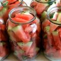 Recepten voor het inblikken van watermeloenen voor de winter zonder sterilisatie