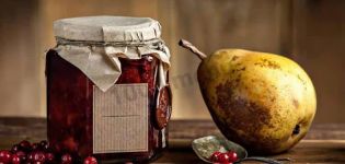 Recept för att göra lingonberry sylt med päron för vintern