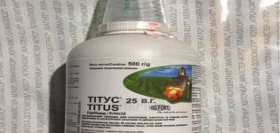 Instruktioner til brug af herbicidet Titus og forbrugshastighed