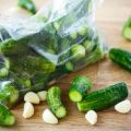 Instant recipes for crispy lightly salted cucumbers in a bag in 5 minutes