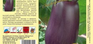 Descripció de la varietat d'albergínies Miracle violeta, característiques del cultiu i la cura
