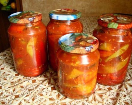 Krok za krokom recept na výrobu papriky v paradajke na zimu