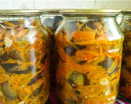 3 beste recepten voor het maken van aubergines met wortelen voor de winter