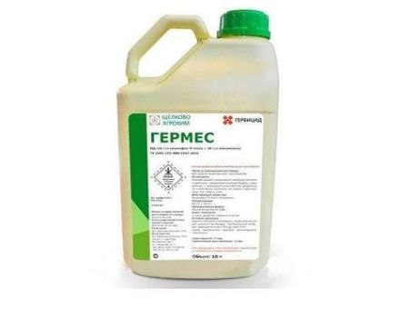 Návod na použitie herbicídu Hermes, bezpečnostné opatrenia a analógy
