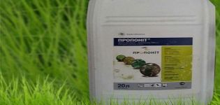 Instruktioner til anvendelse af herbicid Proponite, driftsprincip og forbrugshastigheder