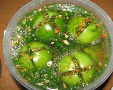 The best recipes for harvesting pickled green tomatoes for the winter