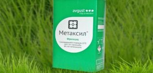 Instructions for the use of the fungicide Metaxil, mechanism of action and consumption rates