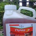 Instrucciones para el uso del herbicida Puma Super 100 y tasas de consumo de la droga.