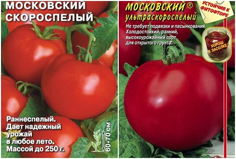 sēklas tomātu Tomātu Maskava ļoti agrīnā nogatavošanās