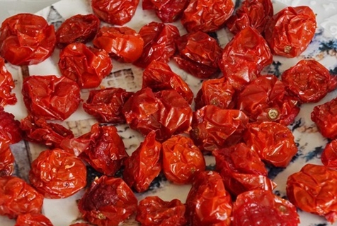 sun-dried tomatoes on the table