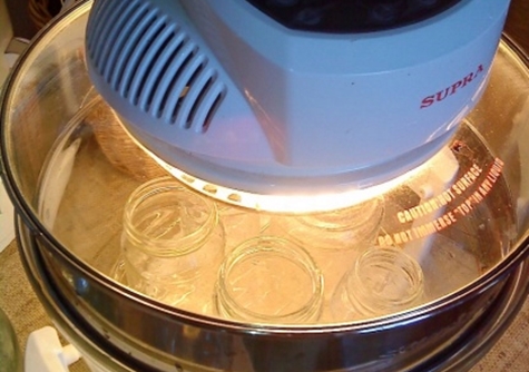the process of sterilization of cans in the airfryer