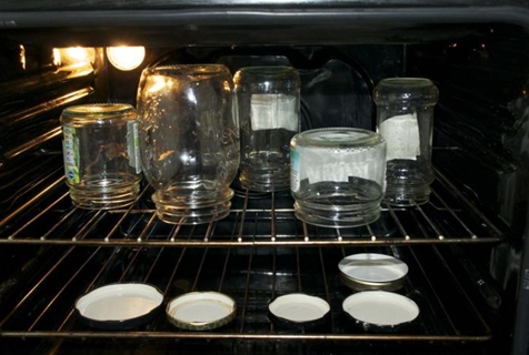 esterilización de latas en el horno