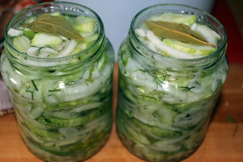 nezhinsky komkommers in een pot binnen