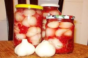 Several recipes for pickled garlic with red currants for the winter