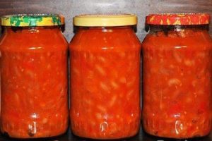 Recetas para enlatar frijoles en tomate para el invierno como en la tienda.