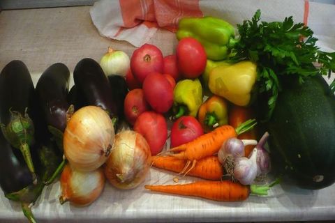 légumes à préparer