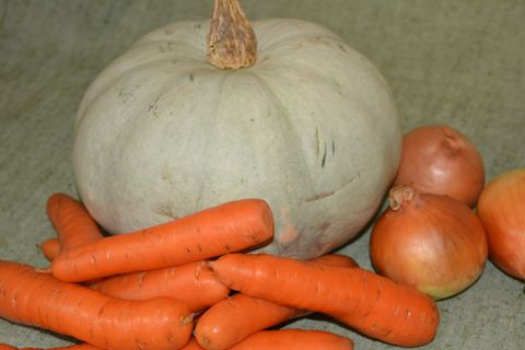 bí ngô và cà rốt