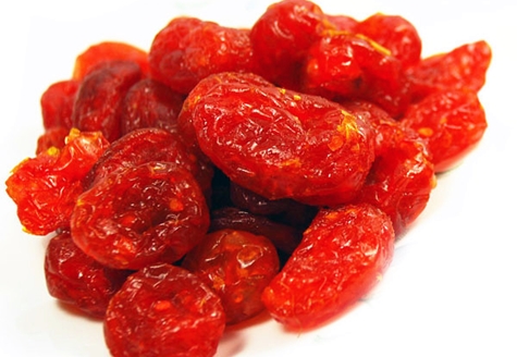 sun-dried cherry tomatoes on the table