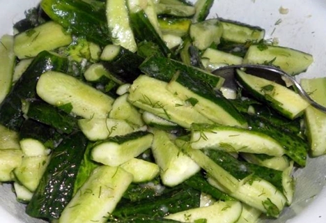 spicy Kremlin cucumbers in a plate