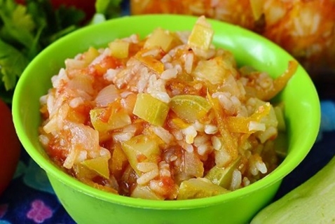 insalata di zucchine e riso