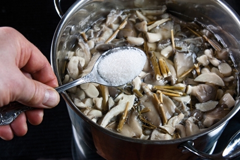 oyster mushroom cooking process