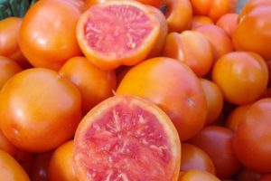Pomidorų greipfrutų charakteristikos ir aprašymas