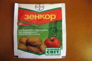 Instrucciones para el uso de la droga Zenkor contra las malas hierbas en las patatas.