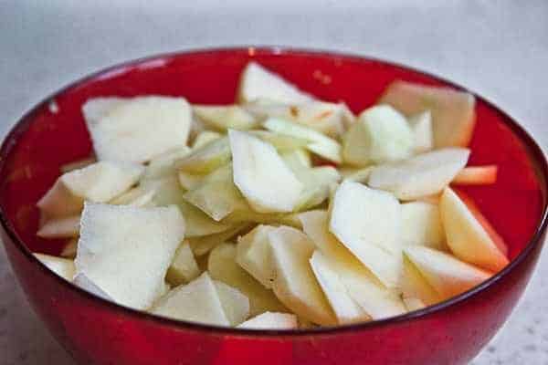 apples with plates