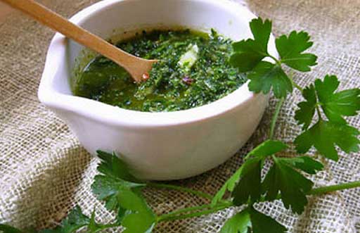 parsley in a bowl