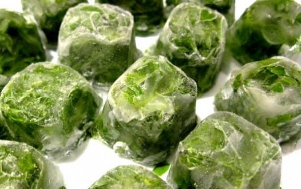 parsley ice cubes