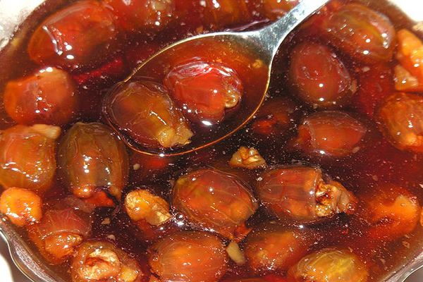 gooseberries and jam