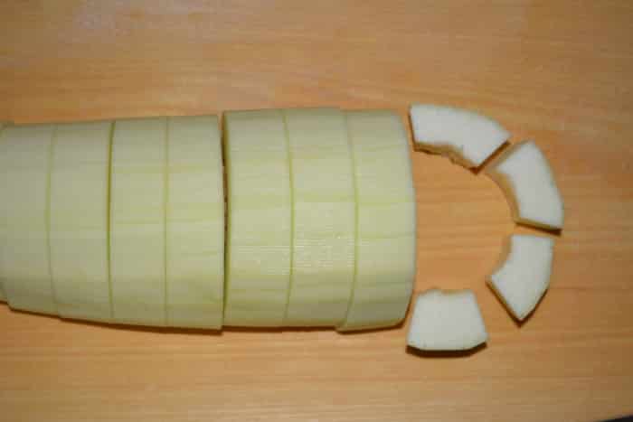 geschnittene Zucchini