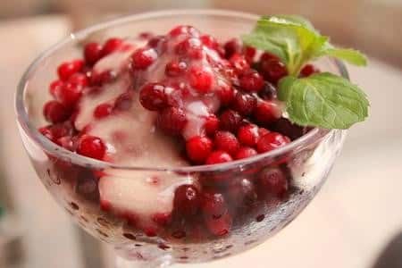 lingonberry en un bol