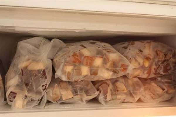 champiñones en el refrigerador