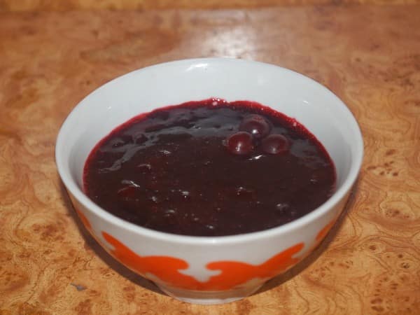 marmelade i en skål