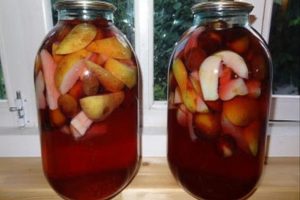 Una receta sencilla de compota de manzana y ciruelas para el invierno.