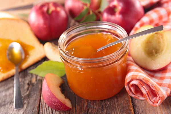 jam with peaches