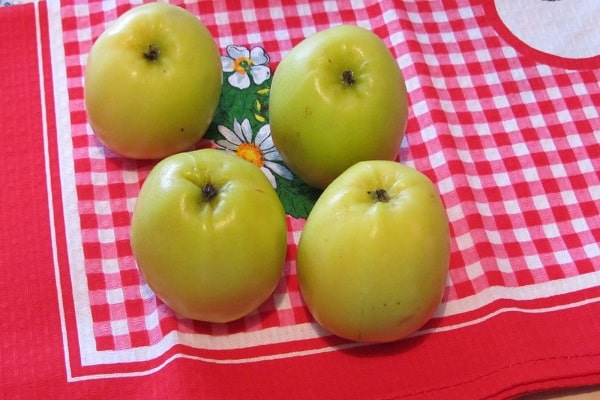 preparación de manzanas